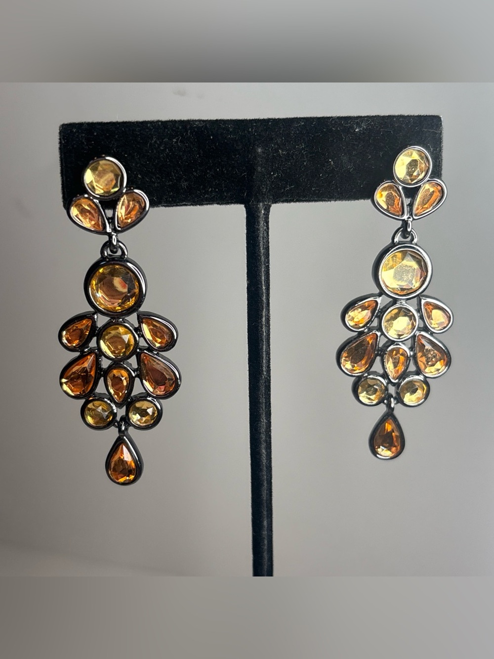 Lia Sophia Slow Dance Peach Orange Earrings